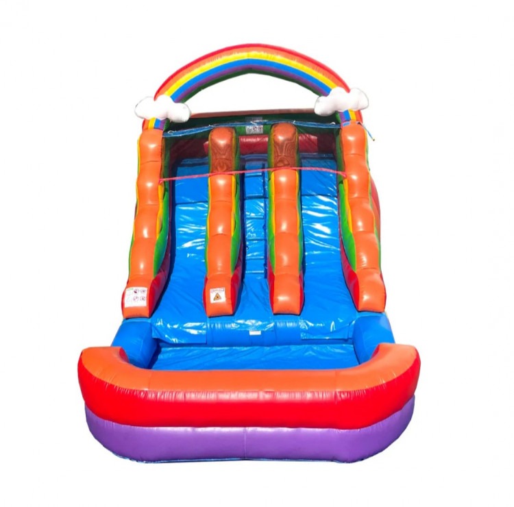 12' Rainbow Double Lane Wet/Dry Slide