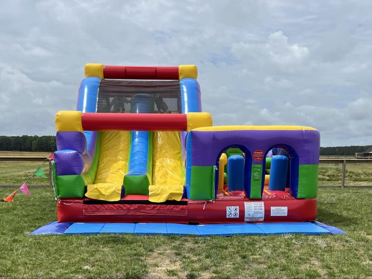 30' Space-Saver Radical Run Obstacle Course, 60' long play a