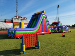 70' Space-Saver compact Obstacle Course, 97' long play area