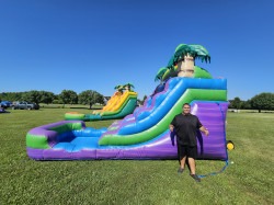 12' Tropical Purple Marble Wet/Dry Slide