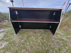 72 Portable Folding Walnut Serving Bar