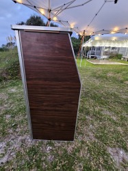 20240930 185555 1727793037 72" Portable Folding Walnut Serving Bar