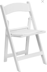White Resin Folding Chairs