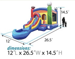 IMG 2074 1739555295 Deluxe Sports Wet/Dry Bounce Slide Combo