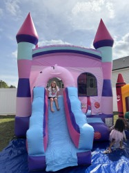 IMG 2077 1743451258 Deluxe Pink Castle Wet/Dry Bounce Slide Combo