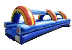IMG 2081 1739588936 30' Blue Marble Inflatable Slip and Splash Slide