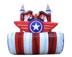 IMG 2177 1739591813 Mega Bald Eagle Double Lane Wet/Dry Bounce House Combo