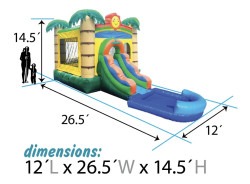 IMG 2716 1741013703 Deluxe Tropical Wet/Dry Bounce Slide Combo
