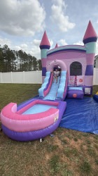 Deluxe Pink Castle Wet/Dry Bounce Slide Combo