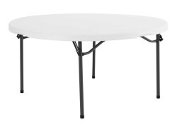 60” White Plastic Lifetime Round Tables