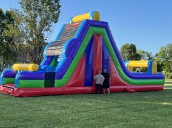 Messenger creation 778806c2 6def 42ea a6e1 e951740157b3 171571080 1 40′ Retro Inflatable Rock Climb Obstacle Course with Double