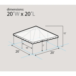 dim 20' x 20' Premium Frame Tent