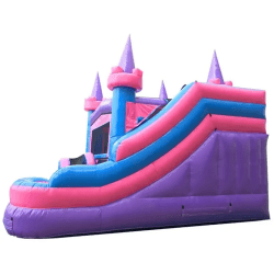 inflatable bounce house water slide modular pink3 1740688288 Modular Pink Castle Wet/Dry Bounce Slide Combo