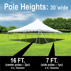 poleheight dims pp 2in di 30wide 5 1768487305 30' x 40' Premium Sectional Canopy Pole Tent