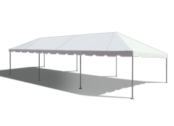 15' x 45' Premium Sectional West Coast Frame Party Tent - White, 4 Piece Sectional
