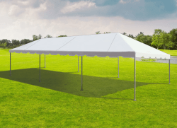 wcf sectnl 15' x 45' Premium Sectional West Coast Frame Party Tent - White, 4 Piece Sectional