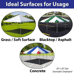 west coast frame tent setup surface 1 1 1 1 1770396983 15' x 45' Premium Sectional West Coast Frame Party Tent - White, 4 Piece Sectional